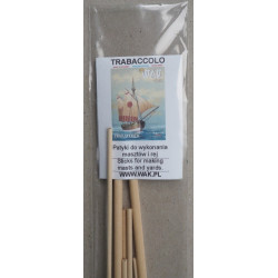 Trabaccolo – krovininis – žvejybinis burlaivis – stiebų ir rangouto ruošiniai