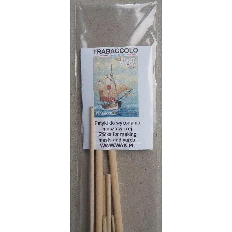 Trabaccolo – krovininis – žvejybinis burlaivis – stiebų ir rangouto ruošiniai
