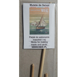 Muleta de Seixal – the Portugal fishing ship from XVI-XX centuries – the masts and the rangout blanks