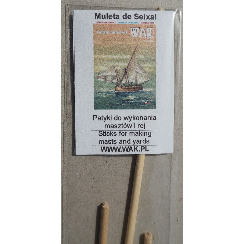 Muleta de Seixal – the Portugal fishing ship from XVI-XX centuries – the masts and the rangout blanks