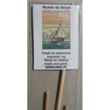 Seichalio muleta – žvejybinis burlaivis – stiebų ir rangouto ruošiniai