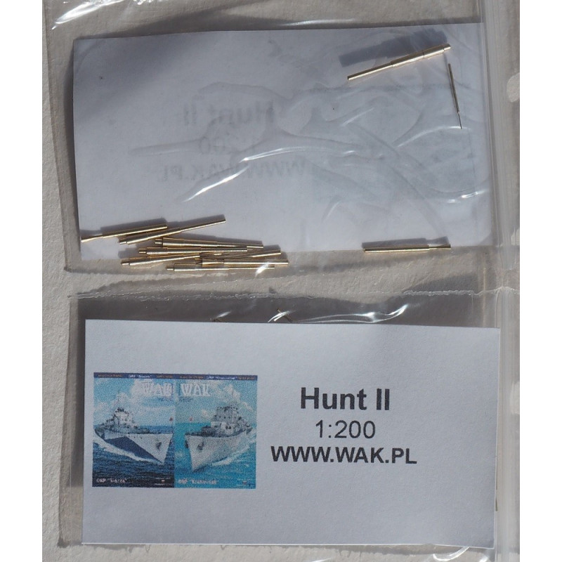 „Hunt II“ - Didžiosios Britanijos/ Lenkijos eskortiniai minininkai - tekinti metaliniai artilerijos vamzdžiai