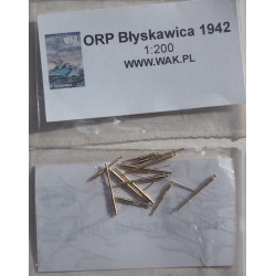 ORP “Blyskawica” (1942 m) – the Polish destroyer - the turned metal barrels