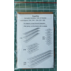 Saettia - the Genoa XIII – XVIII centuries merchant sailship - the rigging block‘s set