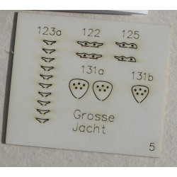 “Grosse Jacht” - the German armed yacht - the rigging block set