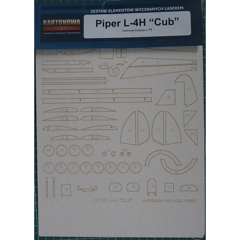 Piper L-4H „Cub“ – the American reconnaissance - multi - purpose aircraft - the laser-cut parts