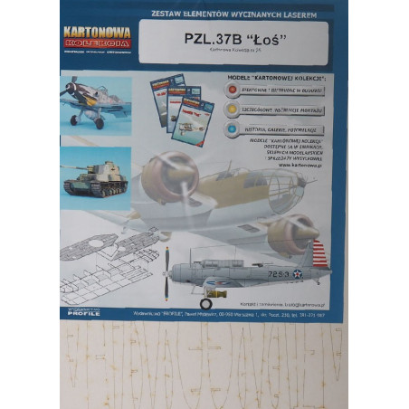 PZL P.37B "Loš" - the Polish bomber - the laser cut parts