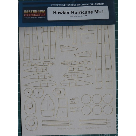 Hawker „Hurricane“ Mk. I – naikintuvas - lazeriu pjautos detalės