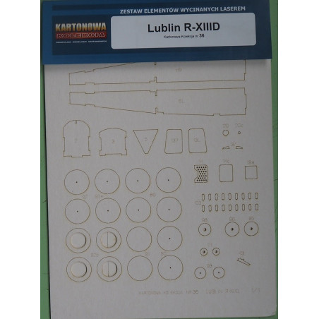Lublin R-XIIID – ryšių palaikymo lėktuvas - lazeriu pjautos detalės