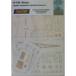 H-13C „Sioux“ – the US combat helicopter - laser cut parts
