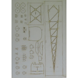 H-13C „Sioux“ – the US combat helicopter - laser cut parts