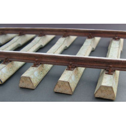Railway track with concrete sleepers