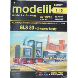 GLS-30 + 2 dump wagons - the Polish industrial diesel locomotive and wagons