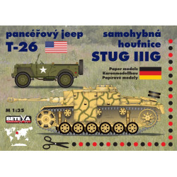 T-26 ir Stug. III – JAV šarvuotas visureigis ir Vokietijos savaeigis artilerijos pabūklas