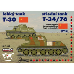 „T-30“ ir „T-34“ – tarybiniai II Pasaulinio karo tankai