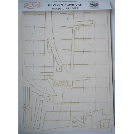 „De Zeven Provincien“ - the Dutch line-ship - the laser-cutt frame details