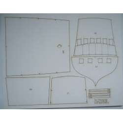 „De Zeven Provincien“ - the Dutch line-ship - the laser-cutt frame details