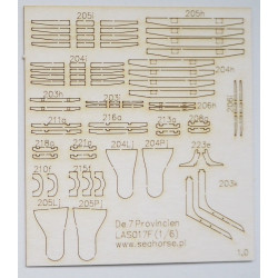 „De Zeven Provincien“ - the Dutch line-ship - laser cut mast production details