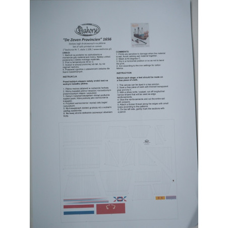 „De Zeven Provincien“ – audeklinės burės ir vėliavos